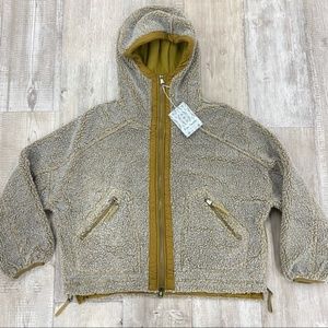 NWT Free People Mountain Air Hooded Plush Fleece Jacket